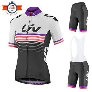 Planet Gates 2023 Pro Team Women LIV Cycling Set Summer Women MTB Bike Cycling Clothing Bicycle Clothes Ropa Ciclismo Cycling Jersey Set