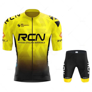 Planet Gates 2023 RCN Team Cycling Jersey Set Summer Breathable Road Bicycle Suit Riding Uniform Bike MTB Clothing New Sports Cycling Kits