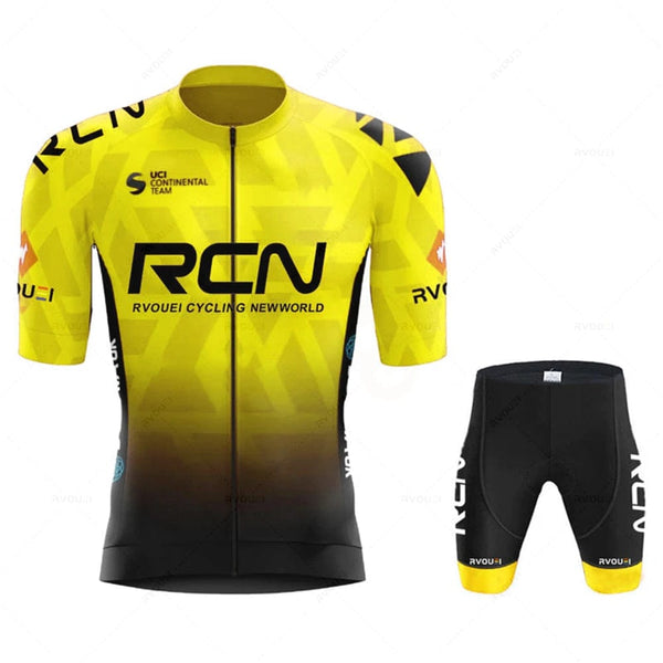 Planet Gates 2023 RCN Team Cycling Jersey Set Summer Breathable Road Bicycle Suit Riding Uniform Bike MTB Clothing New Sports Cycling Kits