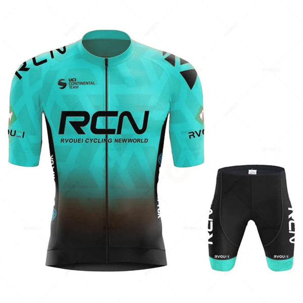 Planet Gates 2023 RCN Team Cycling Jersey Set Summer Breathable Road Bicycle Suit Riding Uniform Bike MTB Clothing New Sports Cycling Kits