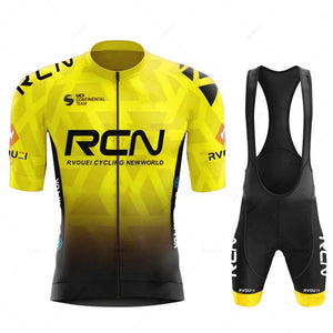 Planet Gates 2023 RCN Team Cycling Jersey Set Summer Breathable Road Bicycle Suit Riding Uniform Bike MTB Clothing New Sports Cycling Kits