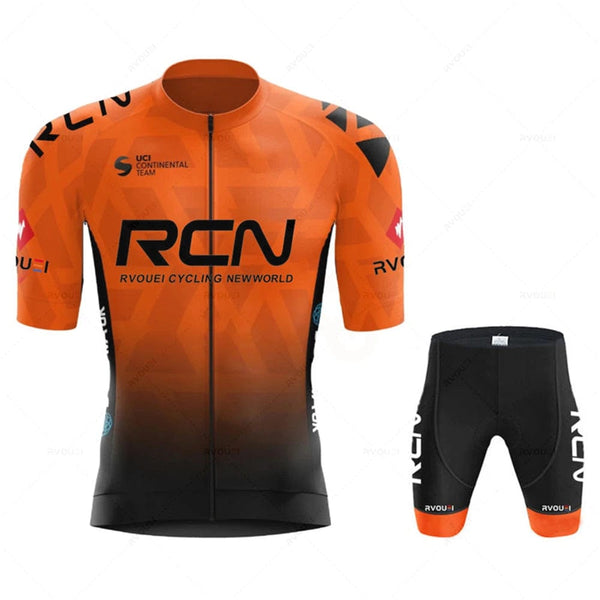 Planet Gates 2023 RCN Team Cycling Jersey Set Summer Breathable Road Bicycle Suit Riding Uniform Bike MTB Clothing New Sports Cycling Kits