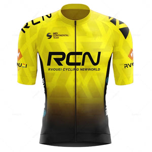 Planet Gates 2023 RCN Team Cycling Jersey Set Summer Breathable Road Bicycle Suit Riding Uniform Bike MTB Clothing New Sports Cycling Kits