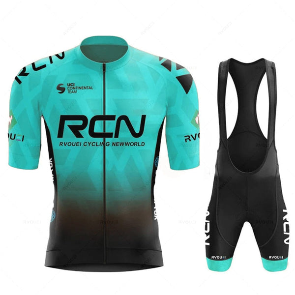 Planet Gates 2023 RCN Team Cycling Jersey Set Summer Breathable Road Bicycle Suit Riding Uniform Bike MTB Clothing New Sports Cycling Kits