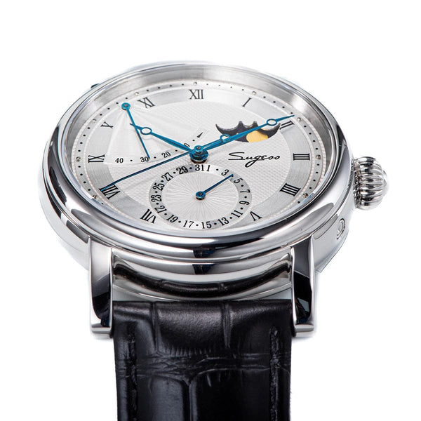 Planet Gates 2023 Sugess Watch of Men Automatic Mechanical Moon-Phase Wristwatches Power Reserved  Sapphire WaterResistant Tianjin Movement