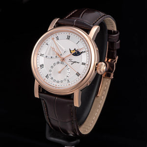 Planet Gates 2023 Sugess Watch of Men Automatic Mechanical Moon-Phase Wristwatches Power Reserved  Sapphire WaterResistant Tianjin Movement