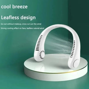 Planet Gates 2024 1200mAh New Mini Neck Mounted Fan Portable Bladeless Neck Rechargeable Air Cooler 3 Speed Mini Summer Sports Fan Outdoor