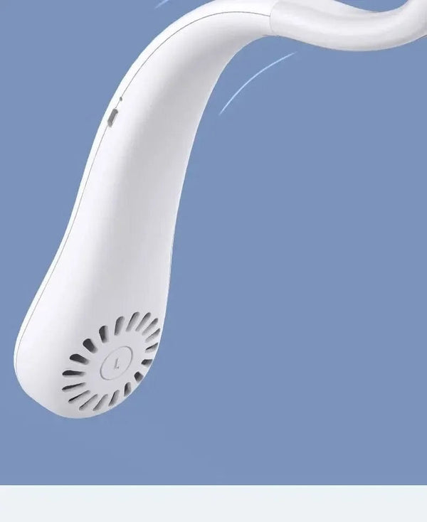 Planet Gates 2024 1200mAh New Mini Neck Mounted Fan Portable Bladeless Neck Rechargeable Air Cooler 3 Speed Mini Summer Sports Fan Outdoor