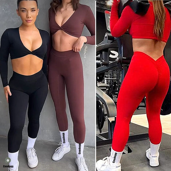 Planet Gates 2024 24Colors Nylon Back V Butt Yoga Pants Women High Waist Fitness Workout Gym Running Scrunch Leggings Shorts Active Wear