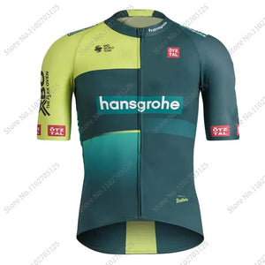 Planet Gates 2024 Boraful Hansgrohe Team Primož Roglič Cycling Jersey Set Slovenia Clothing Road Bike Shirts Suit Bicycle Bib Shorts MTB Wear