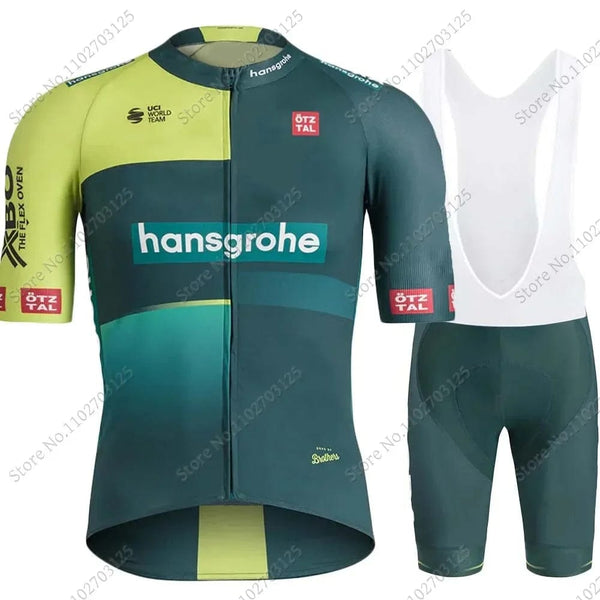 Planet Gates 2024 Boraful Hansgrohe Team Primož Roglič Cycling Jersey Set Slovenia Clothing Road Bike Shirts Suit Bicycle Bib Shorts MTB Wear