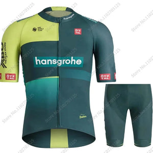 Planet Gates 2024 Boraful Hansgrohe Team Primož Roglič Cycling Jersey Set Slovenia Clothing Road Bike Shirts Suit Bicycle Bib Shorts MTB Wear