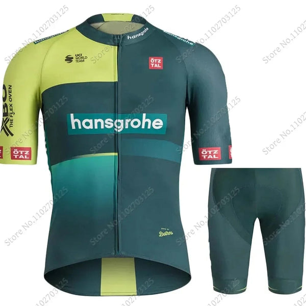 Planet Gates 2024 Boraful Hansgrohe Team Primož Roglič Cycling Jersey Set Slovenia Clothing Road Bike Shirts Suit Bicycle Bib Shorts MTB Wear