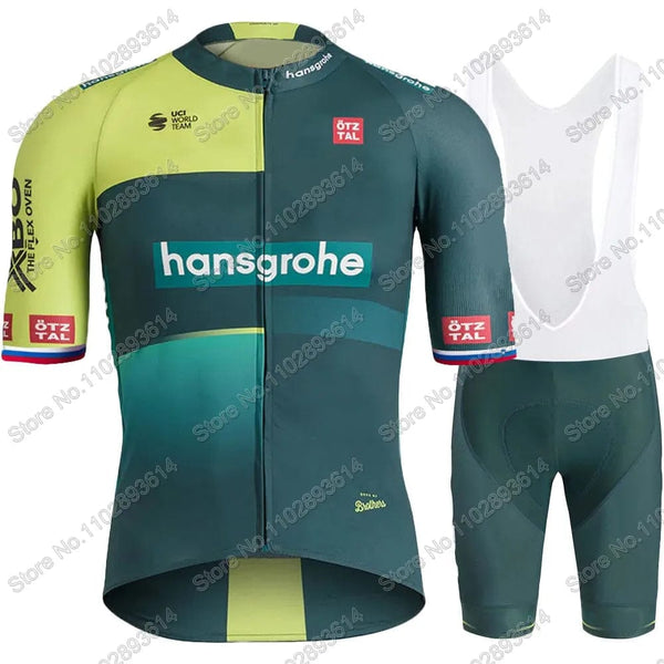 Planet Gates 2024 Boraful Hansgrohe Team Primož Roglič Cycling Jersey Set Slovenia Clothing Road Bike Shirts Suit Bicycle Bib Shorts MTB Wear