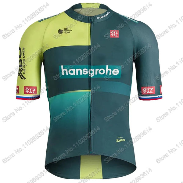 Planet Gates 2024 Boraful Hansgrohe Team Primož Roglič Cycling Jersey Set Slovenia Clothing Road Bike Shirts Suit Bicycle Bib Shorts MTB Wear