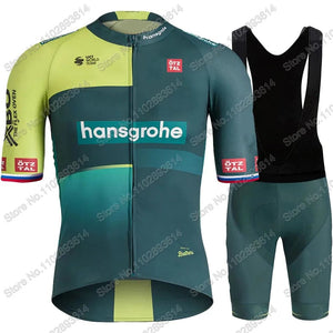 Planet Gates 2024 Boraful Hansgrohe Team Primož Roglič Cycling Jersey Set Slovenia Clothing Road Bike Shirts Suit Bicycle Bib Shorts MTB Wear