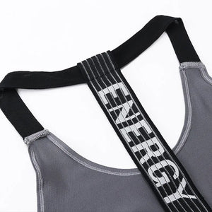 Planet Gates 2024 Gym Tops Women's Sports Top Letter Backless Shirts Sleeveless Yoga Tops Fitness Running Quick Dry Tank Crop Top