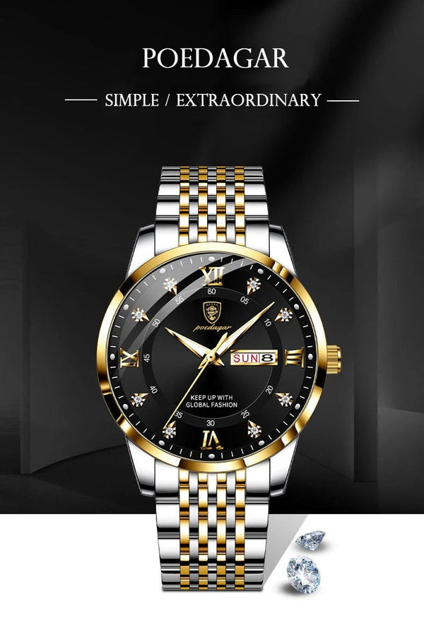 Planet Gates 2024 Men Watches Waterproof Luminous Top Brand Luxury Leather Casual Sports Quartz Wristwatch Military Man Watch For Men relogio