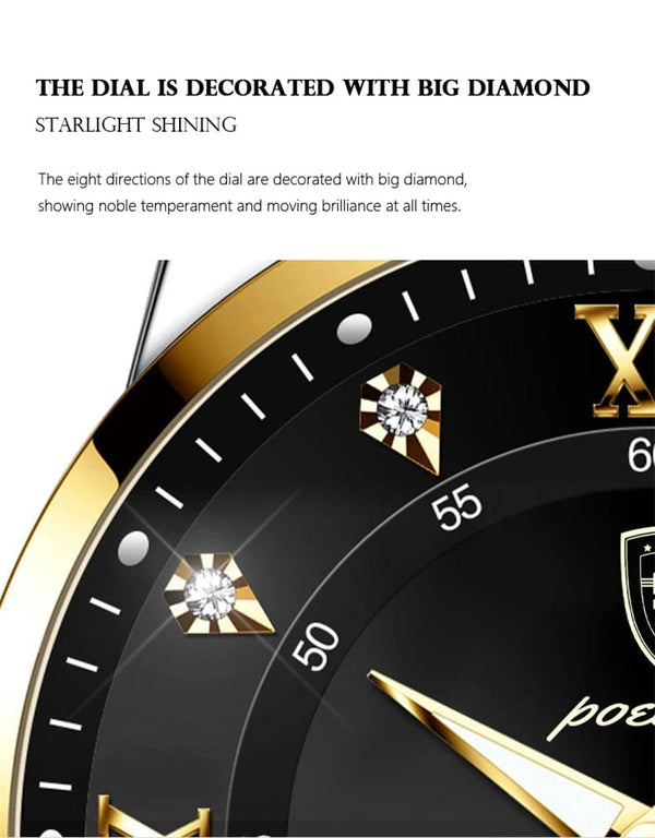 Planet Gates 2024 Men Watches Waterproof Luminous Top Brand Luxury Leather Casual Sports Quartz Wristwatch Military Man Watch For Men relogio