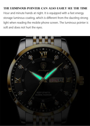 Planet Gates 2024 Men Watches Waterproof Luminous Top Brand Luxury Leather Casual Sports Quartz Wristwatch Military Man Watch For Men relogio