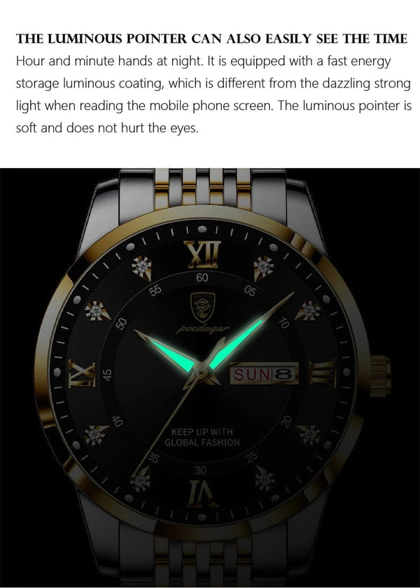 Planet Gates 2024 Men Watches Waterproof Luminous Top Brand Luxury Leather Casual Sports Quartz Wristwatch Military Man Watch For Men relogio