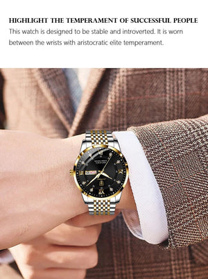 Planet Gates 2024 Men Watches Waterproof Luminous Top Brand Luxury Leather Casual Sports Quartz Wristwatch Military Man Watch For Men relogio