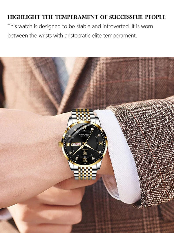 Planet Gates 2024 Men Watches Waterproof Luminous Top Brand Luxury Leather Casual Sports Quartz Wristwatch Military Man Watch For Men relogio