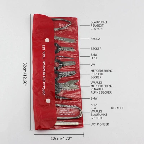 Planet Gates 2024 New 20 Pcs Car Speaker Disassembly Tool Set Auto Stereo Removal Radio Keys Remove