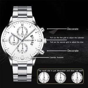 Planet Gates 2024 New 40mm Men's Quartz Watches Stainless Steel Silver Business Sports Watches Watch for Men Montre Homme Relogio Masculino