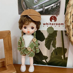 Planet Gates 2024 New Christmas Gift Doll For Children Girl BJD Naked Blue Eye PVC Face Clothes Accessories16cm 13 Movable Joints Ppresent