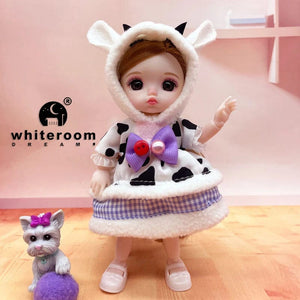 Planet Gates 2024 New Christmas Gift Doll For Children Girl BJD Naked Blue Eye PVC Face Clothes Accessories16cm 13 Movable Joints Ppresent