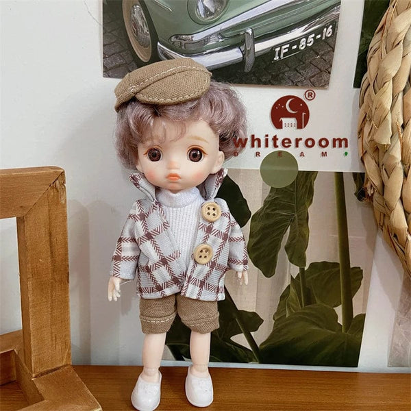 Planet Gates 2024 New Christmas Gift Doll For Children Girl BJD Naked Blue Eye PVC Face Clothes Accessories16cm 13 Movable Joints Ppresent