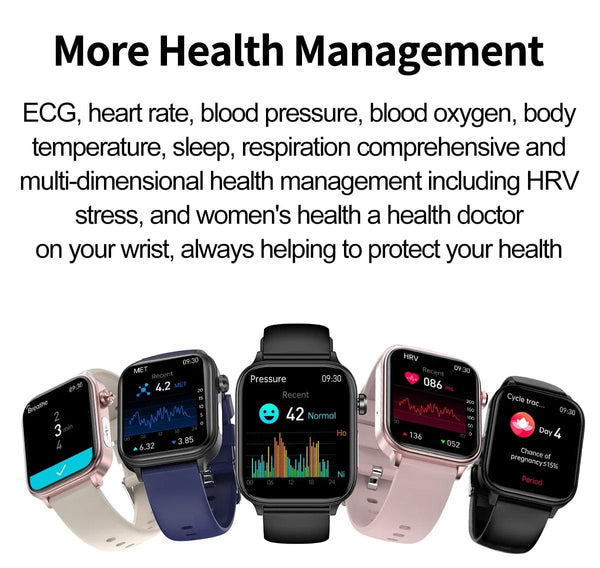 Planet Gates 2024 New ECG+PPG Uric Acid Non-Invasive Blood Glucose Smartwatch Men Bluetooth Call Heart Rate Blood Pressure Smart Watch Women