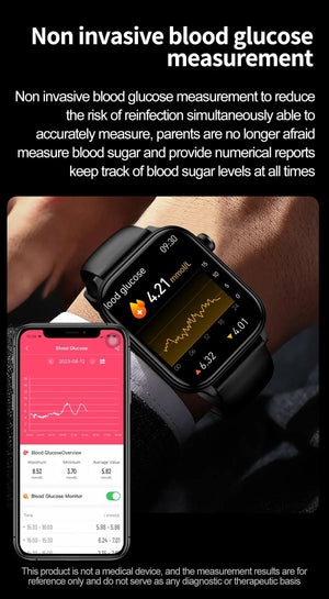 Planet Gates 2024 New ECG+PPG Uric Acid Non-Invasive Blood Glucose Smartwatch Men Bluetooth Call Heart Rate Blood Pressure Smart Watch Women