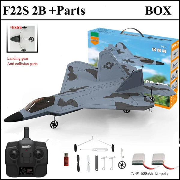 Planet Gates 2024 New F22S 2.4G 3CH 3D6G RC Airplane Raptor F22 Warplane WLtoys A180 Upgrade Version LED Light With Gyroscope Out Door Toys