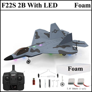Planet Gates 2024 New F22S 2.4G 3CH 3D6G RC Airplane Raptor F22 Warplane WLtoys A180 Upgrade Version LED Light With Gyroscope Out Door Toys