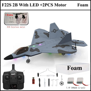 Planet Gates 2024 New F22S 2.4G 3CH 3D6G RC Airplane Raptor F22 Warplane WLtoys A180 Upgrade Version LED Light With Gyroscope Out Door Toys