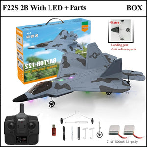 Planet Gates 2024 New F22S 2.4G 3CH 3D6G RC Airplane Raptor F22 Warplane WLtoys A180 Upgrade Version LED Light With Gyroscope Out Door Toys