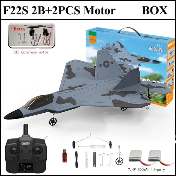 Planet Gates 2024 New F22S 2.4G 3CH 3D6G RC Airplane Raptor F22 Warplane WLtoys A180 Upgrade Version LED Light With Gyroscope Out Door Toys
