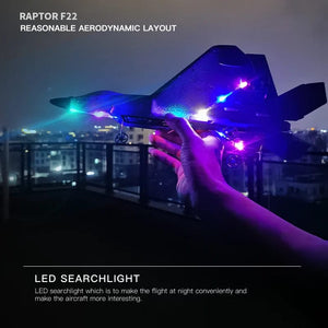 Planet Gates 2024 New F22S 2.4G 3CH 3D6G RC Airplane Raptor F22 Warplane WLtoys A180 Upgrade Version LED Light With Gyroscope Out Door Toys