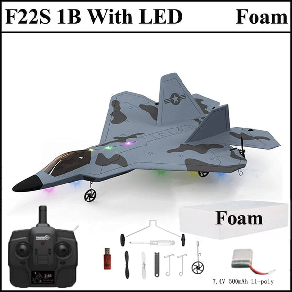 Planet Gates 2024 New F22S 2.4G 3CH 3D6G RC Airplane Raptor F22 Warplane WLtoys A180 Upgrade Version LED Light With Gyroscope Out Door Toys