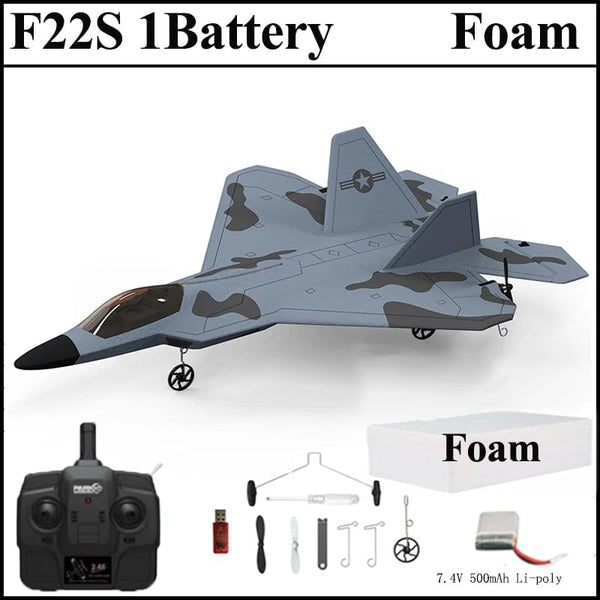 Planet Gates 2024 New F22S 2.4G 3CH 3D6G RC Airplane Raptor F22 Warplane WLtoys A180 Upgrade Version LED Light With Gyroscope Out Door Toys
