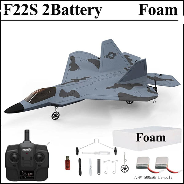 Planet Gates 2024 New F22S 2.4G 3CH 3D6G RC Airplane Raptor F22 Warplane WLtoys A180 Upgrade Version LED Light With Gyroscope Out Door Toys