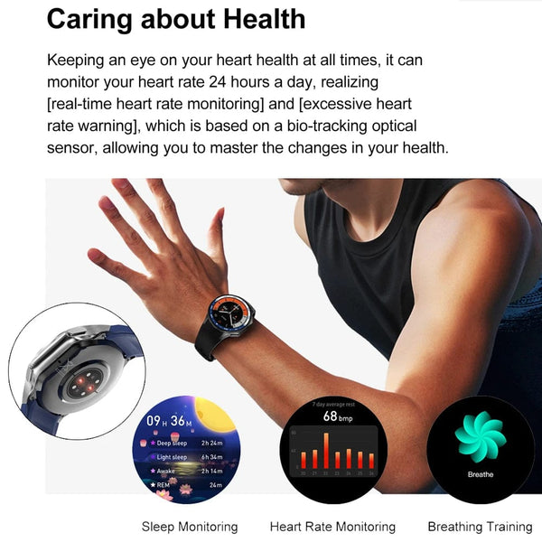 Planet Gates 2024 New For HUAWEI IOS Watch X High-End Business Watch 32G Large Memory Album Smartwatch Men Sports Fitness Waterproof Bracelet