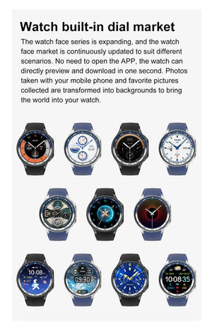 Planet Gates 2024 New For HUAWEI IOS Watch X High-End Business Watch 32G Large Memory Album Smartwatch Men Sports Fitness Waterproof Bracelet
