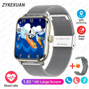 Planet Gates 2024 New For Huawei Xiaomi AMOLED Smart Watch Men Blood Sugar Bluetooth Call GPS Sport Tracker IP68 Waterproof Women Smartwatch