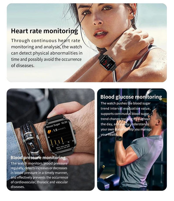 Planet Gates 2024 New For Huawei Xiaomi AMOLED Smart Watch Men Blood Sugar Bluetooth Call GPS Sport Tracker IP68 Waterproof Women Smartwatch