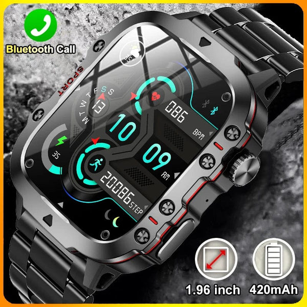 Planet Gates 2024 New For Xiaomi Military Smart Watch Men IP68 5ATM Outdoor Sports Fitness Tracker 24H Health Monitor 1.96 inch Smartwatches
