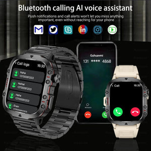 Planet Gates 2024 New For Xiaomi Military Smart Watch Men IP68 5ATM Outdoor Sports Fitness Tracker 24H Health Monitor 1.96 inch Smartwatches