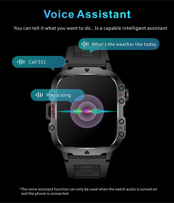 Planet Gates 2024 New For Xiaomi Military Smart Watch Men IP68 5ATM Outdoor Sports Fitness Tracker 24H Health Monitor 1.96 inch Smartwatches